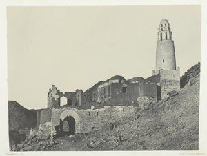 Mezquita de Bellal en el pueblo de Bab, Nubia, 1849-51, impreso en 1852 de Maxime Du Camp
