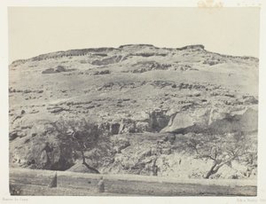 Necrópolis de la antigua Licópolis, Alto Egipto, lámina 12 del álbum "Egypte, Nubie, Palestine et Syrie" (1852) de Maxime Du Camp