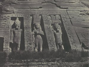 Nubia. Ibsamboul. Parte septentrional del Speos de Hathor, 1850 de Maxime Du Camp