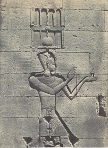 Nubia. Kalabscheh. Esculturas de la fachada posterior del templo de Maxime Du Camp