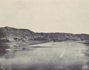 Nubia. Ribera Oriental del Nilo, Pueblo de Bab. Vista tomada al sur de Filé de Maxime Du Camp