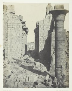 Palacio de Karnak, Patio de los Bubastitas y Entrada Principal de la Sala Hipóstila, Tebas de Maxime Du Camp