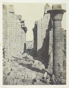Palacio de Karnak, Patio de los Bubastitas y Entrada Principal de la Sala Hipóstila; Tebas de Maxime Du Camp