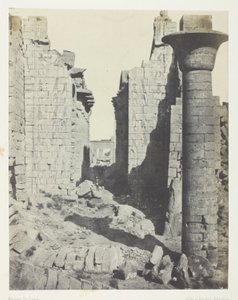 Palacio de Karnak, Patio de los Bubastitas y Entrada Principal de la Sala Hipóstila; Tebas de Maxime Du Camp