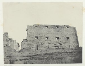 Palacio de Karnak, Grandes Pilones del Suroeste, Tebas, 1849-51, impreso en 1852 de Maxime Du Camp