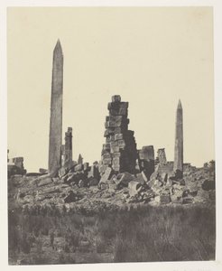 Palacio de Karnak, Los Obeliscos; Tebas de Maxime Du Camp