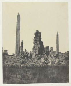 Palacio de Karnak, Los Obeliscos; Tebas de Maxime Du Camp