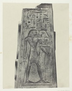 Palacio de Karnak, Pilar Frente al Santuario de Granito; Tebas de Maxime Du Camp