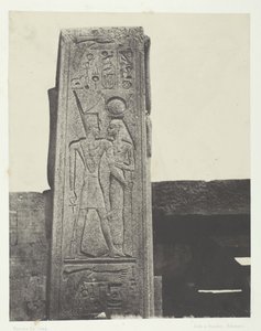 Palacio de Karnak, Pilar frente al Santuario de Granito, Tebas, 1849-51, impreso en 1852 de Maxime Du Camp