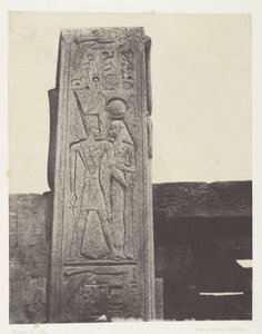 Palacio de Karnak, Pilar Frente al Santuario de Granito; Tebas de Maxime Du Camp
