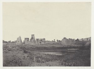 Palacio de Karnak, Propileos del Sur; Tebas de Maxime Du Camp