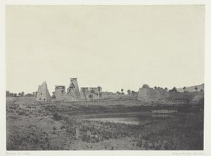 Palacio de Karnak, Propileos del Sur; Tebas de Maxime Du Camp