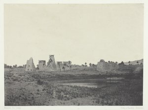 Palacio de Karnak, Propileos del Sur, Tebas, 184951, impreso en 1852 de Maxime Du Camp