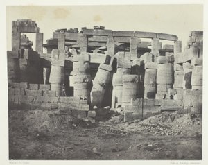 Palacio de Karnak, Sala Hipóstila vista desde el norte; Tebas de Maxime Du Camp