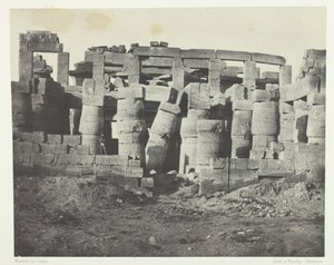 Palais de Karnak, Salle Hypostyle Prise au Nord, Thèbes de Maxime Du Camp