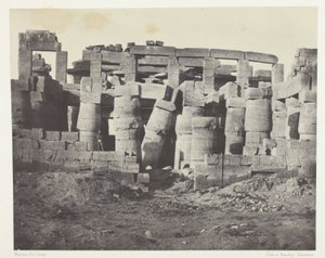 Palacio de Karnak, Sala Hipóstila vista desde el norte; Tebas de Maxime Du Camp