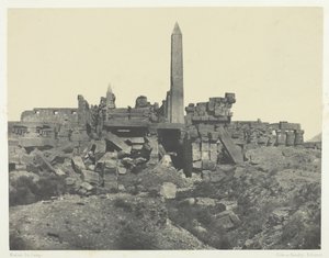 Palacio de Karnak, Santuario de Granito y Sala Hipóstila, Tebas, 1849-51, impreso 1852