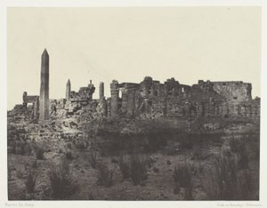 Palacio de Karnak, Vista General de las Ruinas, Tomada al Norte; Tebas