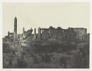 Palacio de Karnak, Vista General de las Ruinas, Tomada al Norte, Tebas, 1849-51, impreso 1852 de Maxime Du Camp