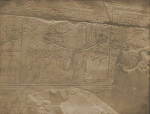 Palacio de Karnak, esculturas exteriores del santuario de granito de Maxime Du Camp
