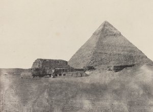 Pirámide de Kefrén, Egipto Medio, lámina 10 del álbum "Egipto, Nubia, Palestina y Siria" (1852)