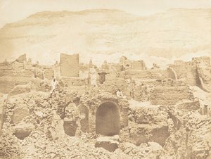Ruinas de una ciudad cristiana, en Mèdinet-Habou Tebas, 1849-50