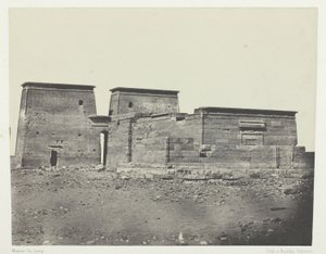 Templo de Dakkeh (Antigua Pselcis); Nubia, lámina 94 del álbum "Egypte, Nubie, Palestine et Syrie" (1852) de Maxime Du Camp