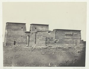 Templo de Dakkeh Antigua Pselcis, Nubia, 1849-51, impreso en 1852 de Maxime Du Camp