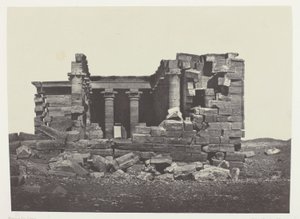 Templo de Maharakkah (Hièra Sycaminos Des Grecs); Nubia, lámina 96 del álbum "Egypte, Nubie, Palestine et Syrie" (1852) de Maxime Du Camp