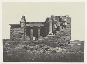 Templo de Maharakkah (Hièra Sycaminos Des Grecs); Nubia, lámina 96 del álbum "Egypte, Nubie, Palestine et Syrie" (1852) de Maxime Du Camp