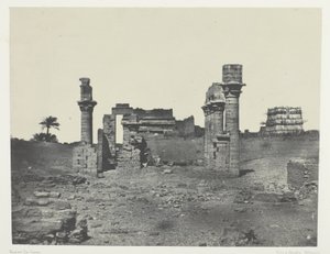 Templo de Hermontis, Alto Egipto, lámina 63 del álbum "Egypte, Nubie, Palestine et Syrie" (1852)