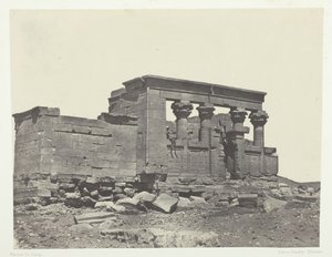 Templo de Debod, Parembole del Itinerario de Antonino, Nubia, 1849-51, impreso en 1852 de Maxime Du Camp