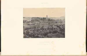 Tebas. Palacio de Karnak. Vista general de las ruinas, mirando al este.