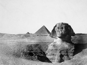 La Gran Esfinge y las Pirámides de Giza, Egipto, 1852