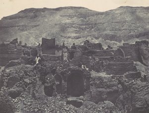 Tebas. Médinet-Habou. Ruinas de la ciudad de Papa, 1850 de Maxime Du Camp