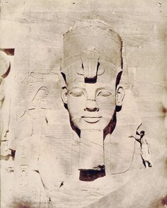 Viaje a Egipto con Flaubert, foto de Maxime Du Camp. Coloso de Abu Simbel (Abu Simbel).
