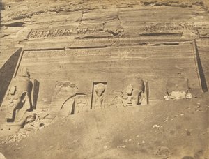 Vista de la fachada del Speos de Phré, en Abousembil, marzo de 1850 de Maxime Du Camp