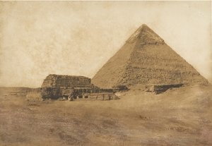Vista de la Segunda Pirámide, tomada desde el Sureste, diciembre 1849 de Maxime Du Camp