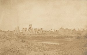 Vista de los propileos del palacio de Karnak, tomada desde el sureste de Maxime Du Camp