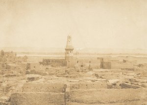 Vista del pueblo de Edfou, 1849-50