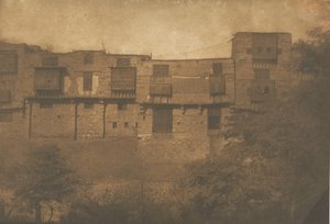 Vista tomada de un jardín del barrio Franc, en El Cairo, diciembre 1849-enero 1850 de Maxime Du Camp