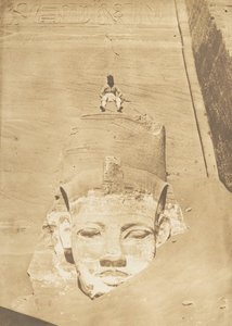 Coloso más occidental del Templo de Re, Abu Simbel, 1850 de Maxime Du Camp