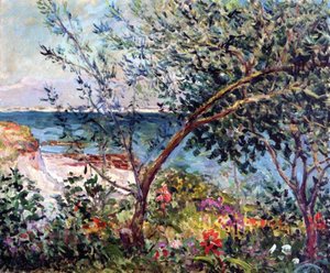 El jardín del artista en Bretaña de Maxime Emile Louis Maufra