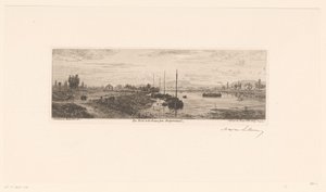 Vista del Sena cerca de Argenteuil Les bords de la Seine près Argenteuil (título sobre objeto)