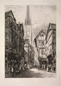 Una calle de Ruán de Maxime Lalanne