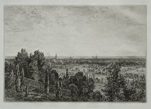 Burdeos, vista desde la costa de Cénon de Maxime Lalanne