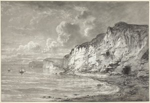 Acantilados a lo largo de la costa de Normandía de Maxime Lalanne