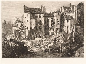 Demolición para la apertura de la rue des Ecoles de Maxime Lalanne