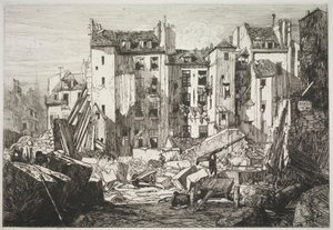Demolición para la Apertura de la Rue des Écoles, 1862 de Maxime Lalanne