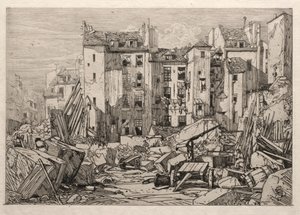 Demolición de casas antiguas en París, 1862 de Maxime Lalanne